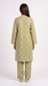 2 pcs printed lawn