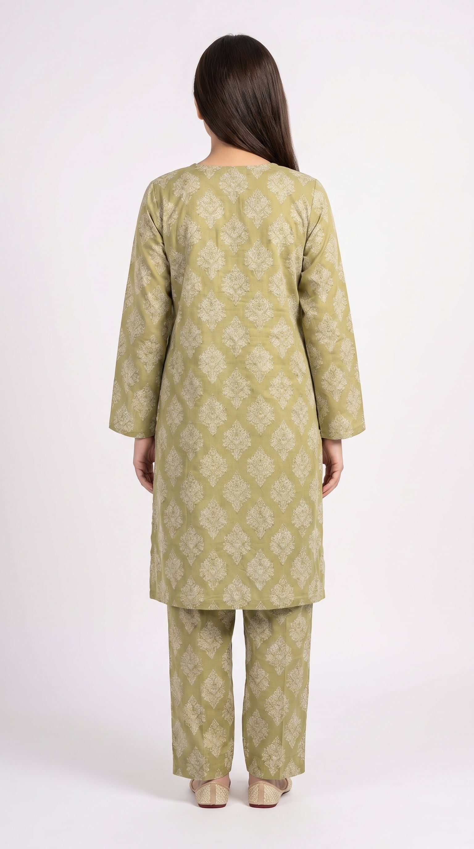 2 pcs printed lawn