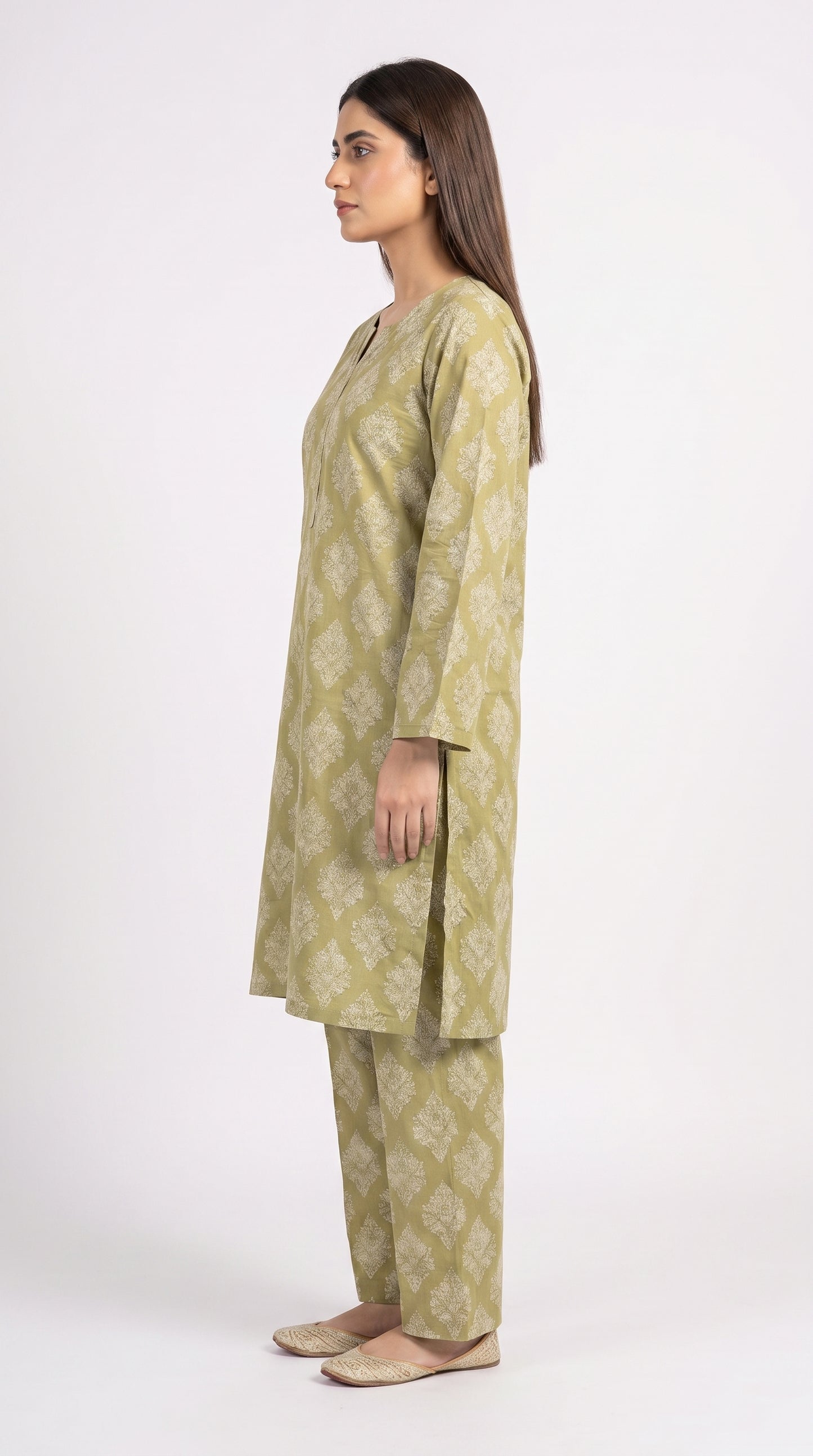 2 pcs printed lawn