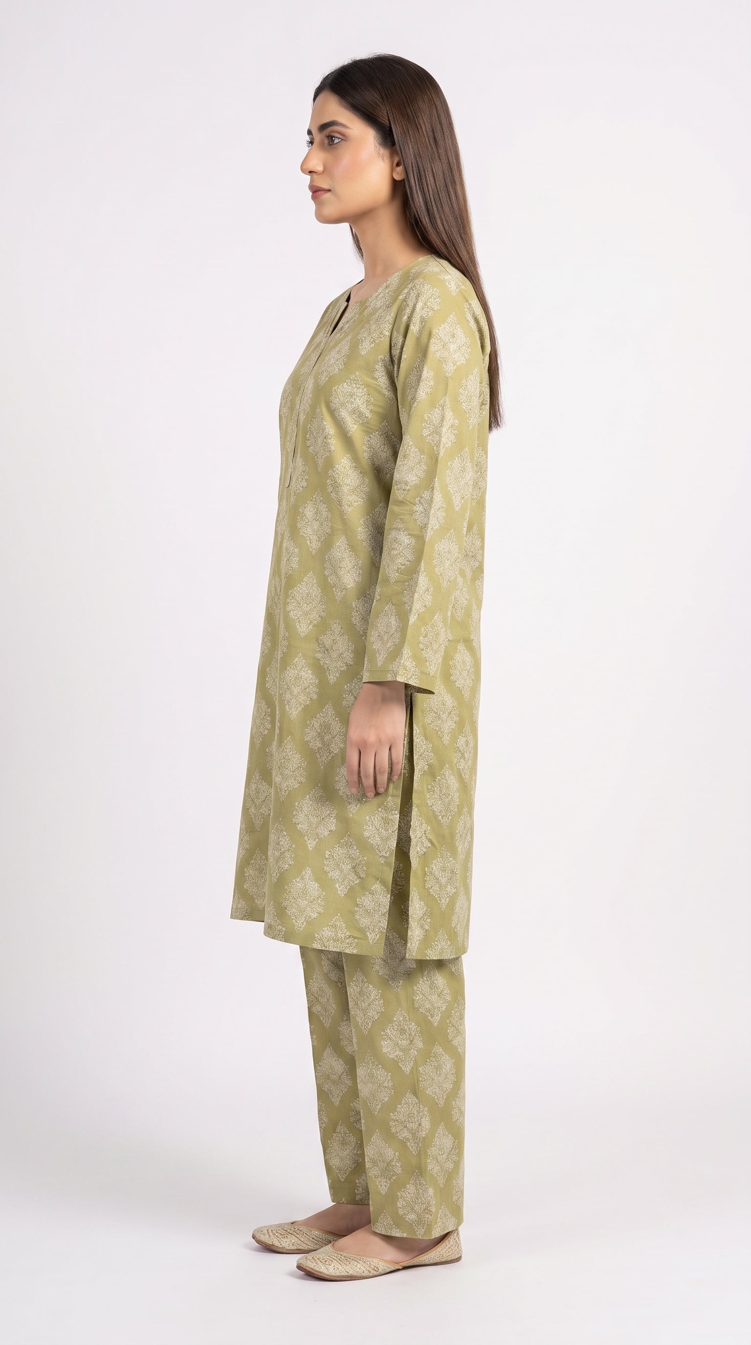 2 pcs printed lawn