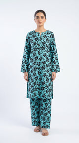 2 pcs printed lawn