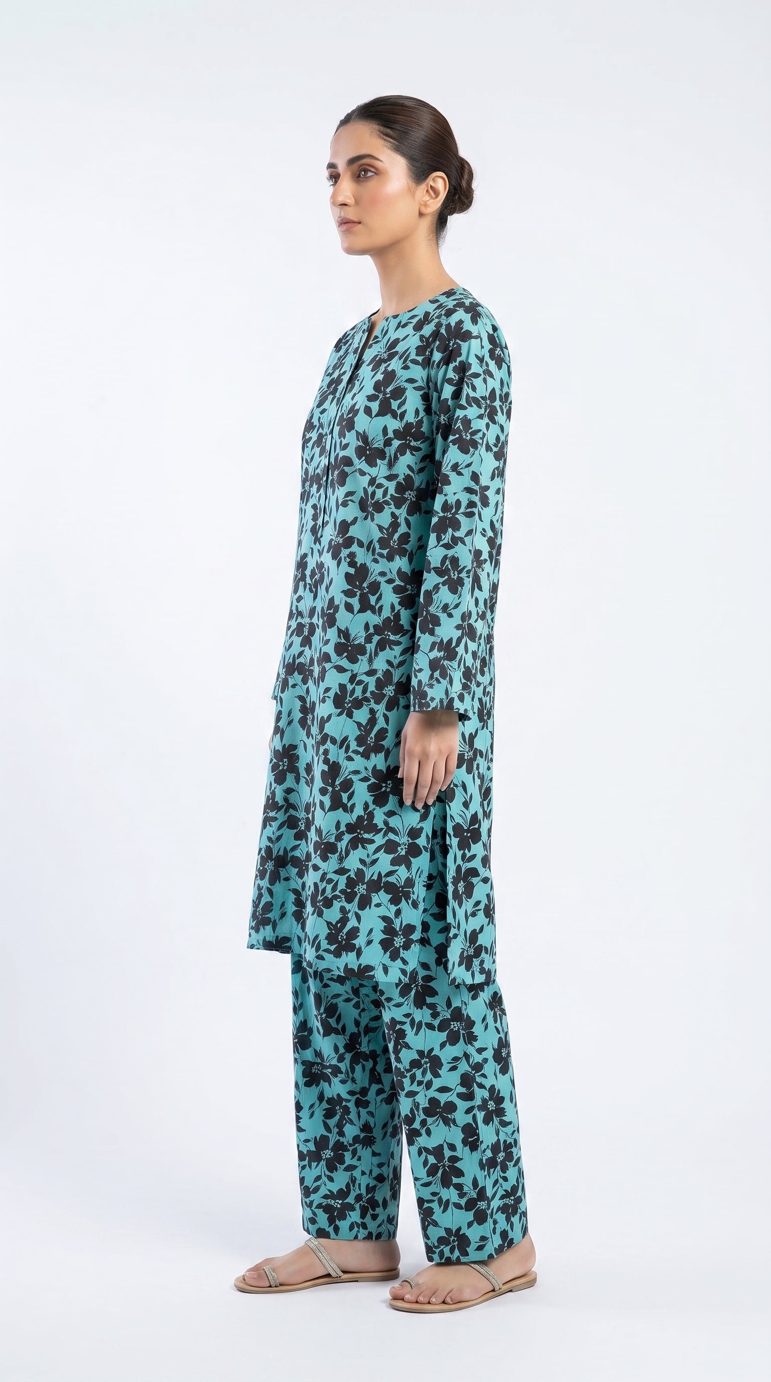 2 pcs printed lawn