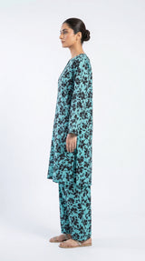 2 pcs printed lawn