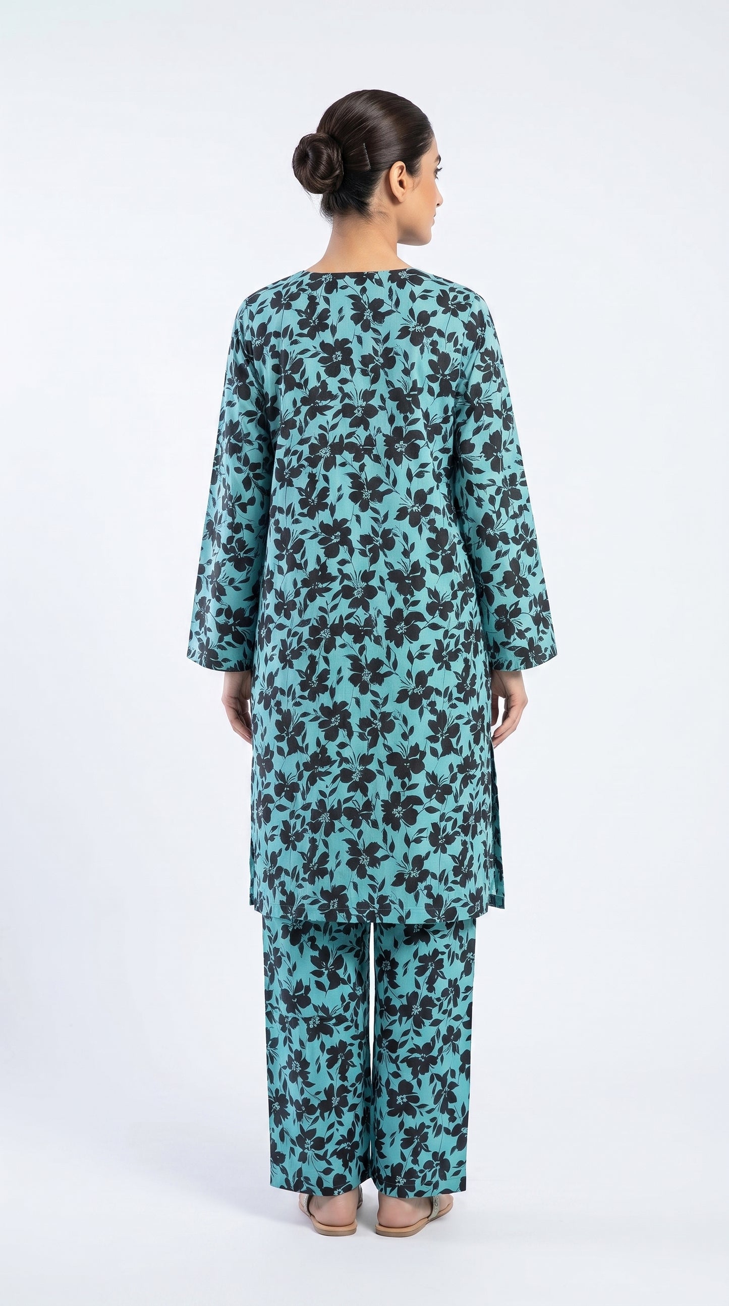 2 pcs printed lawn