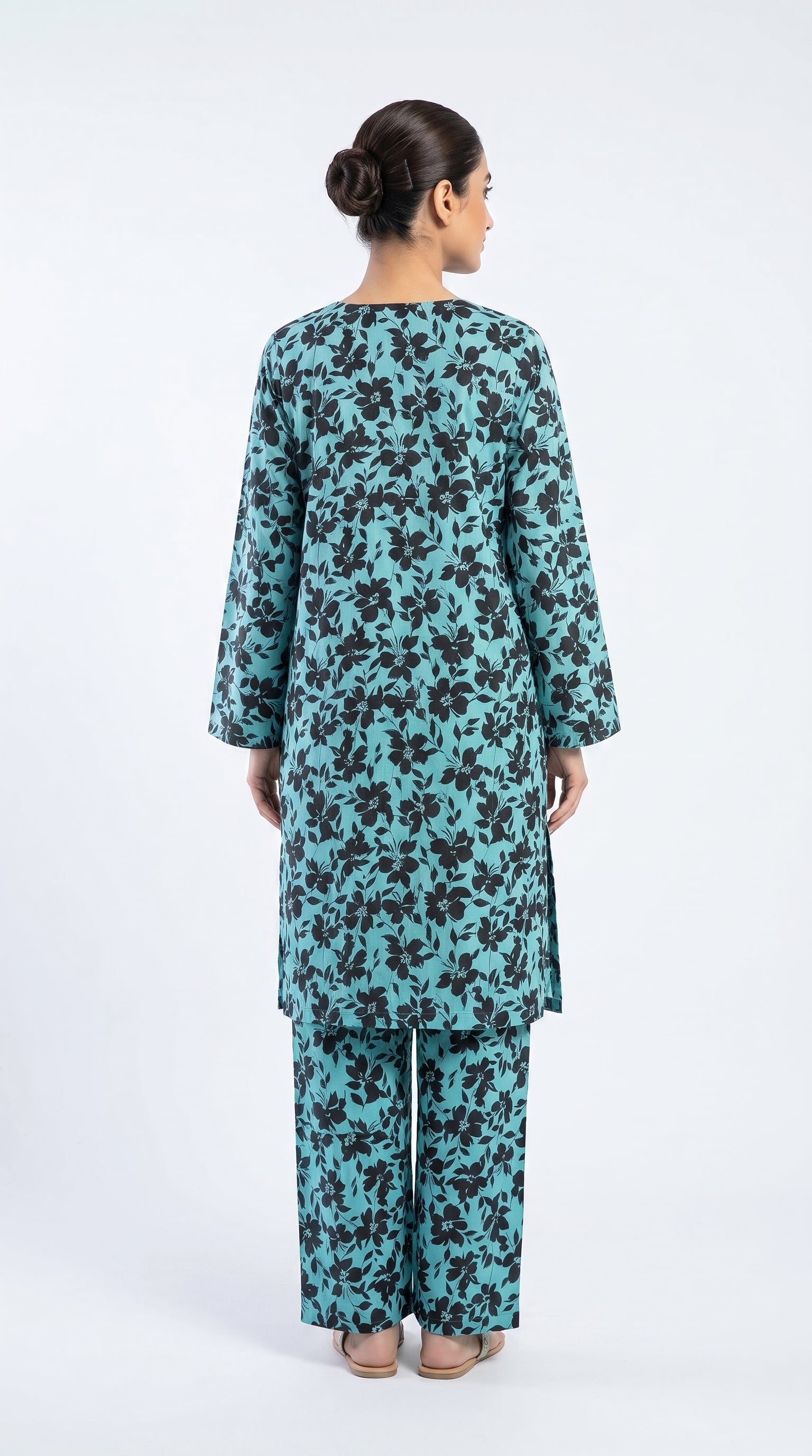 2 pcs printed lawn