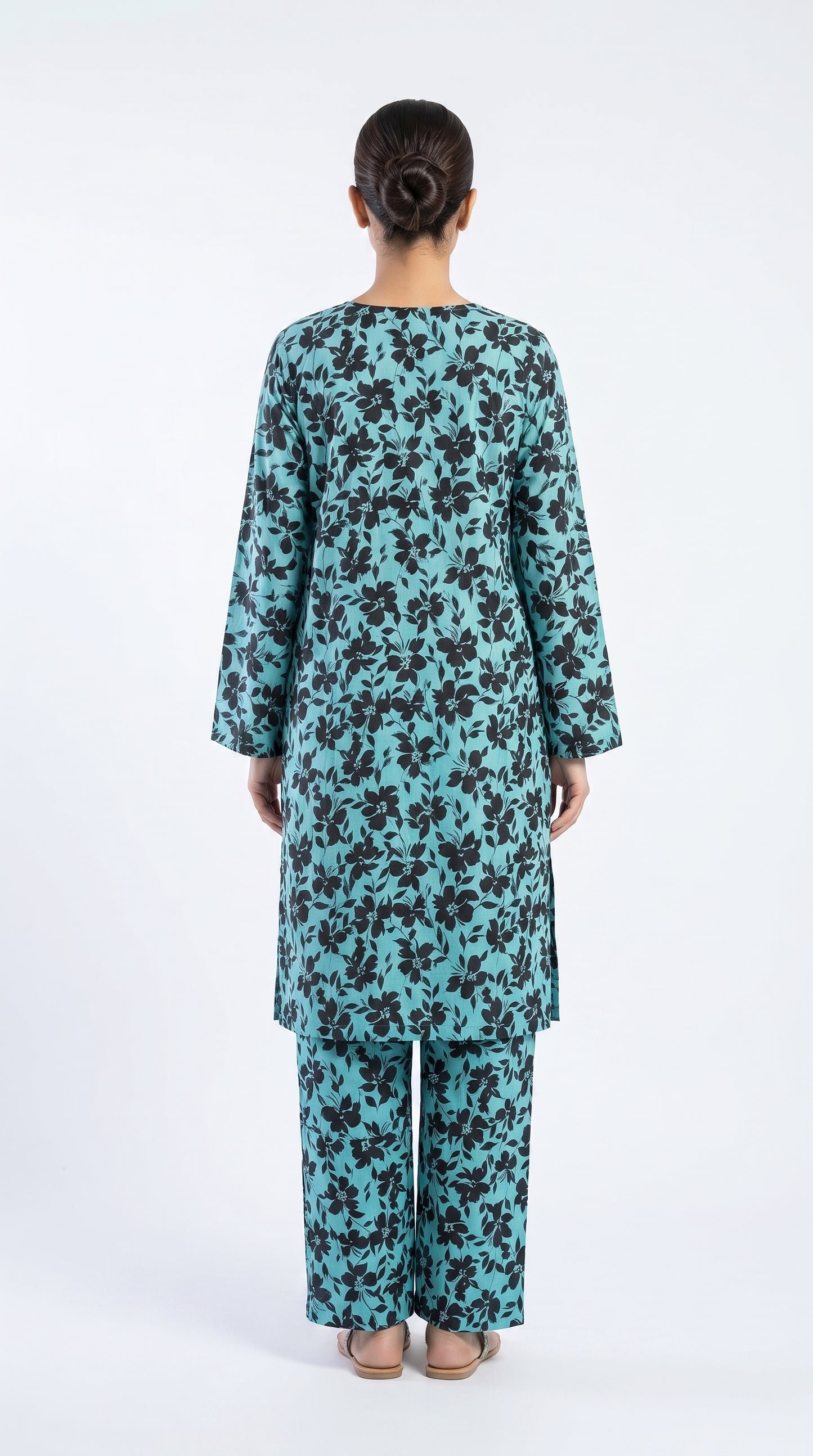 2 pcs printed lawn