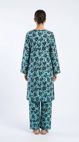 2 pcs printed lawn