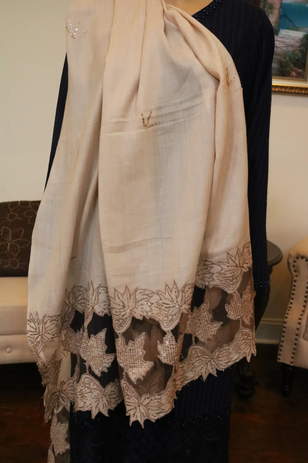 3 Piece Elegance Set With Wool Shawl