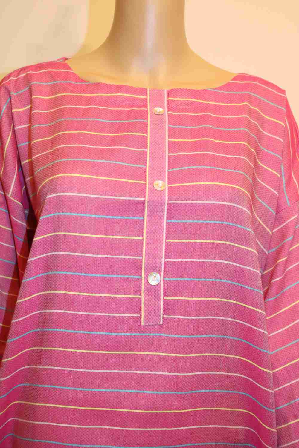 Pink jacquard Kurta