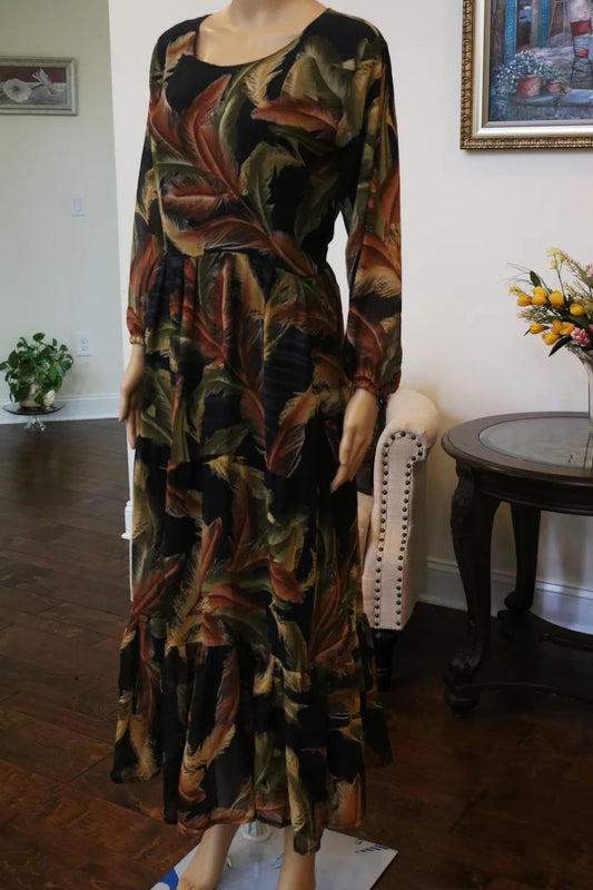 Printed western look long pret