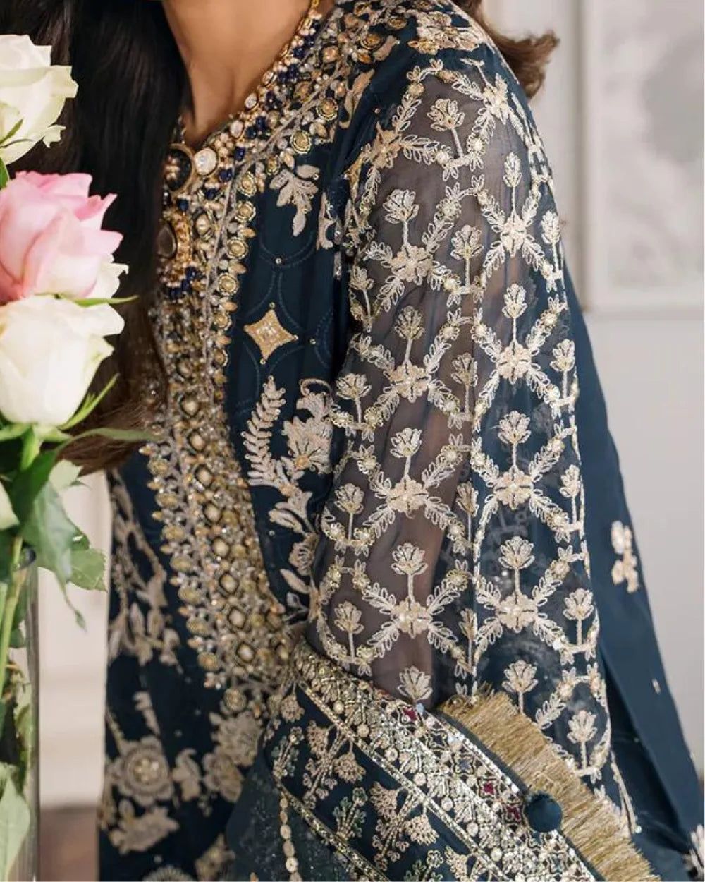 Chantelle Embroidered Luxury Chiffon 3Pc Suit