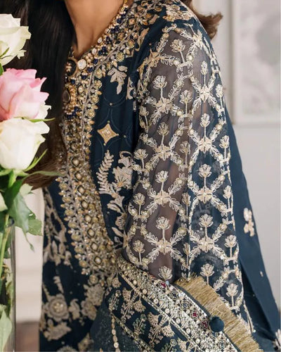 Chantelle Embroidered Luxury Chiffon 3Pc Suit