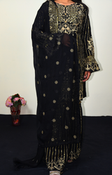 Chiffon Gharara dress with embroidery and Sitara work