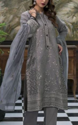 3 PCs Embroidered dress