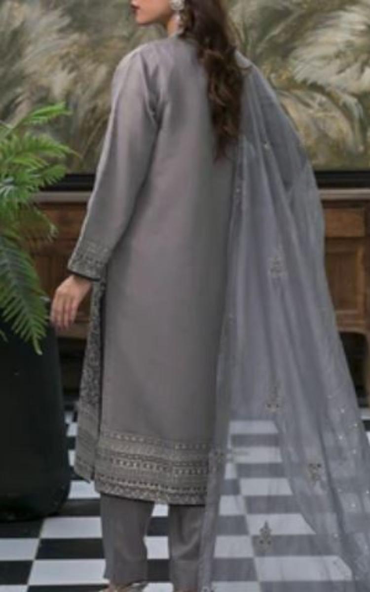 3 PCs Embroidered dress