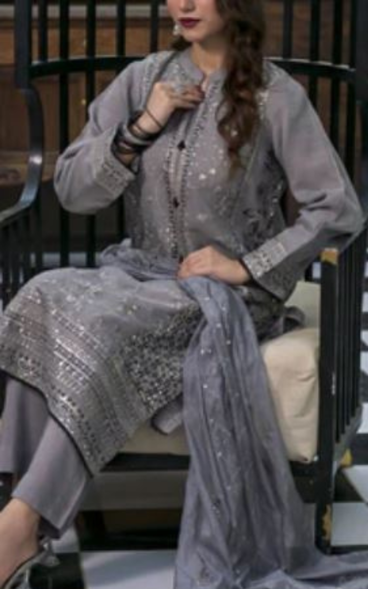 3 PCs Embroidered dress