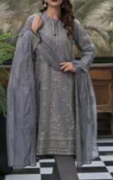 3 PCs Embroidered dress