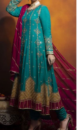 Frock style chiffon embroidery dress