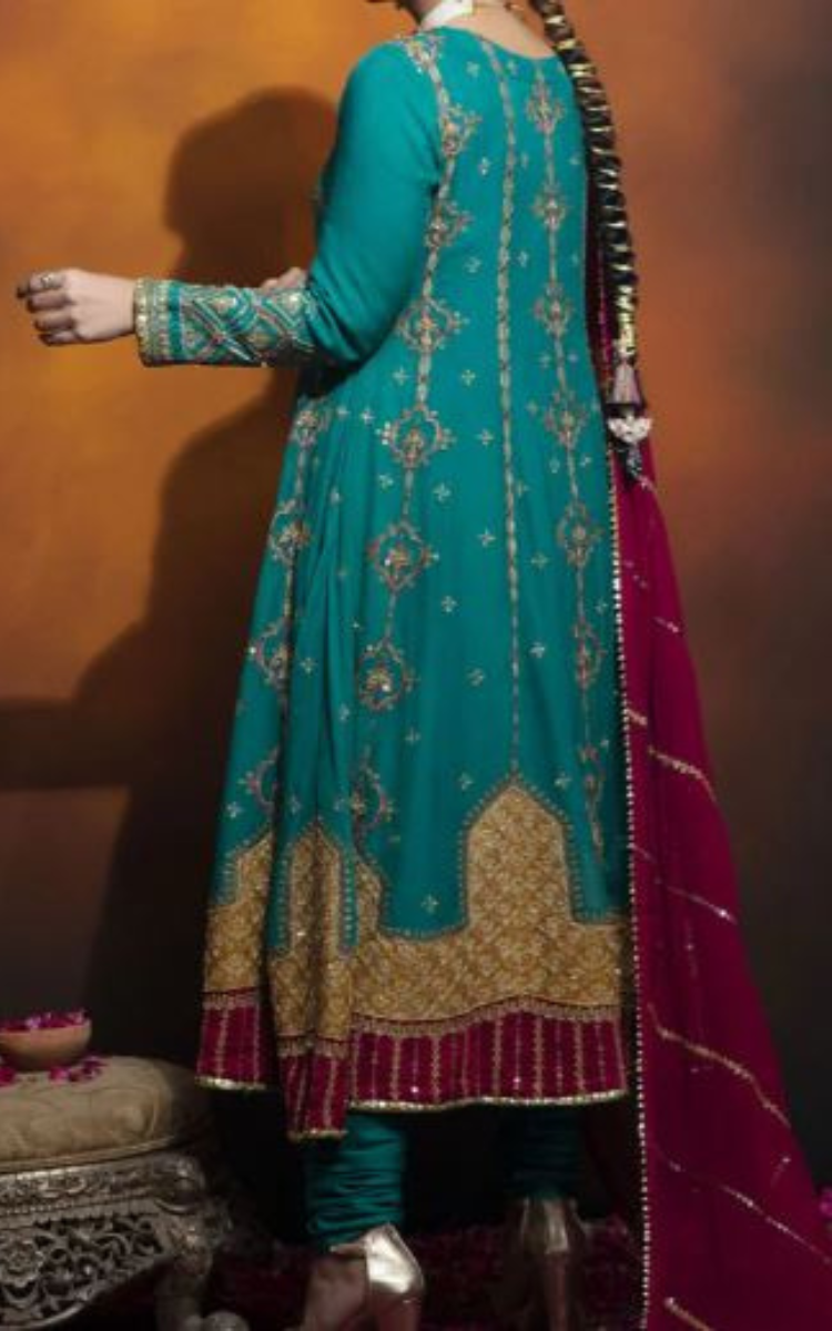 Frock style chiffon embroidery dress