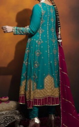 Frock style chiffon embroidery dress