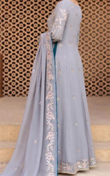 3 Pcs chiffon embroidered dress