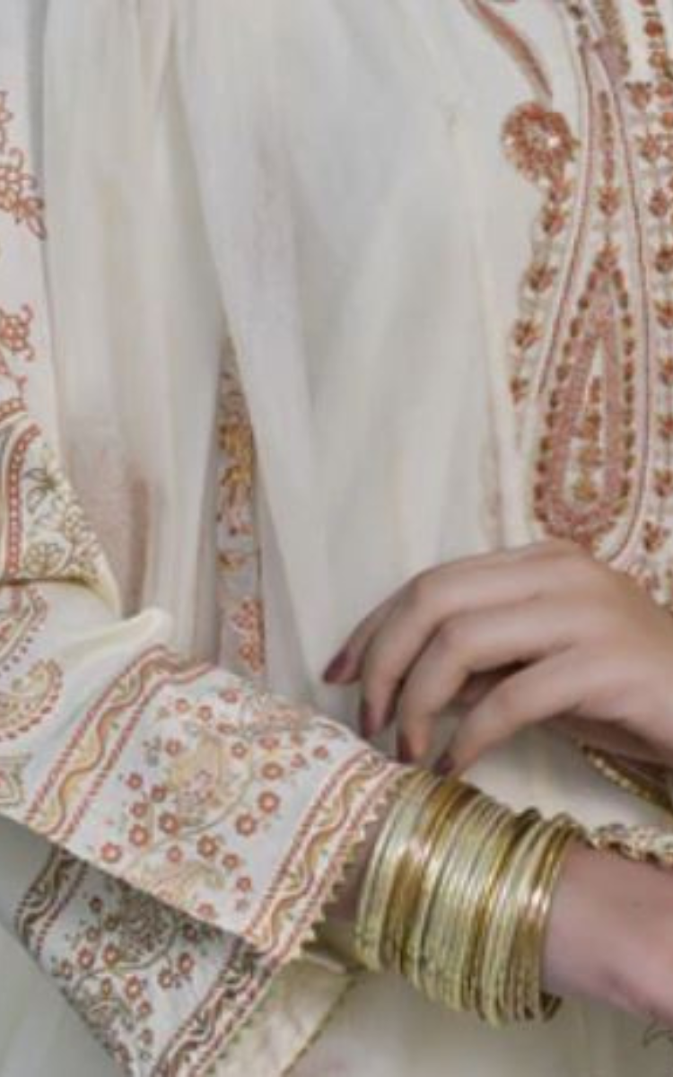 3 pcs Viscose Embroidered Dress