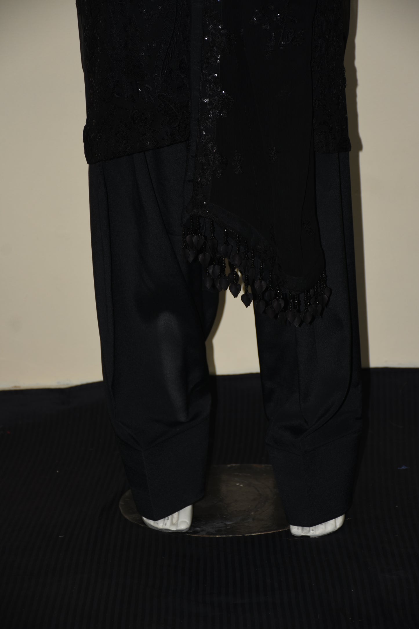 3 pcs chiffon with tilla and cut work