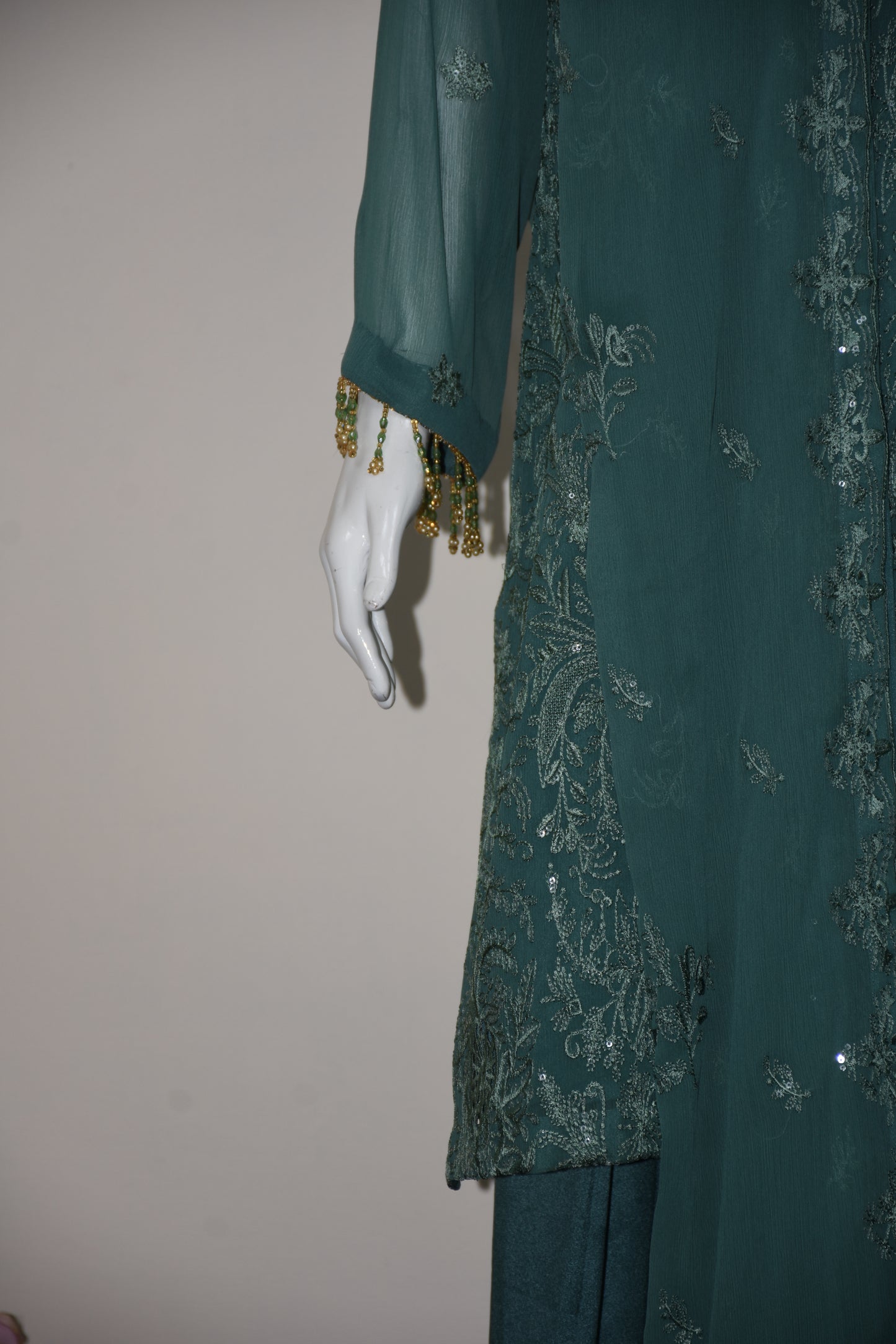 3 pcs chiffon with tilla and cut work