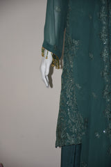 3 pcs chiffon with tilla and cut work