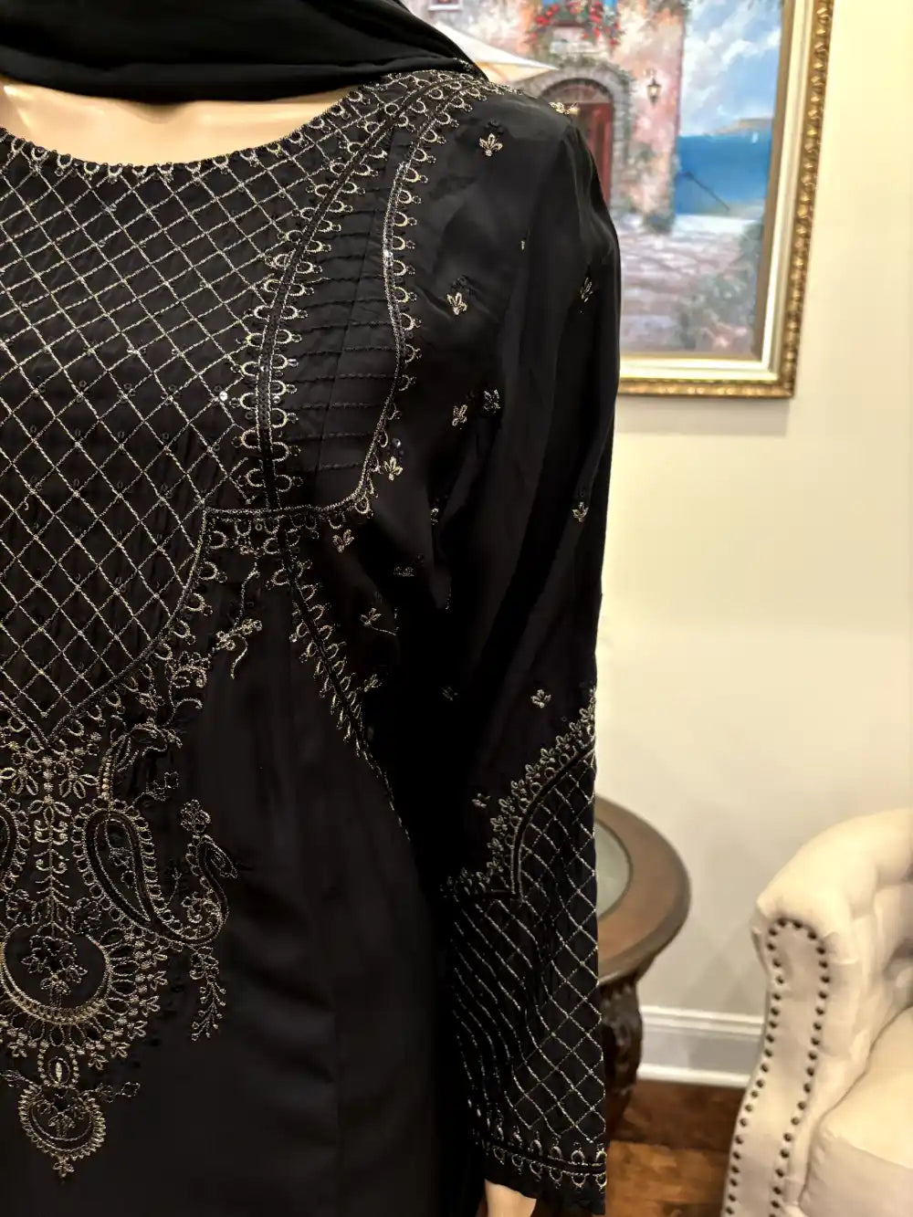 3pcs embroidered viscose Fabric suit pakistani party wear