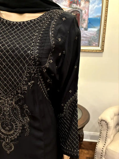 3pcs embroidered viscose Fabric suit pakistani party wear