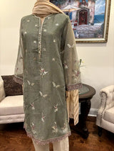 3Pc Embroidered Cotton suit Pakistani Party Wear