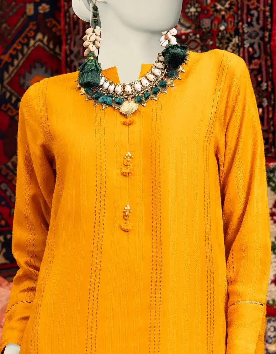 J. Dyed Dobby Shirt (Separate Dupatta to be purchased Separate Trouser)