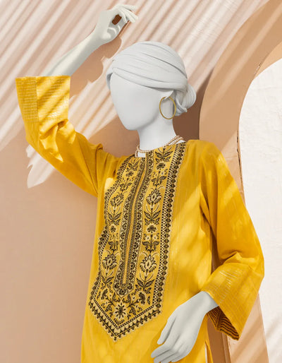 J. Hand-Woven Jacquard Shirt (Separate Dupatta to be purchased Separate Trouser)