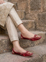 Leather Embroidered Khussa