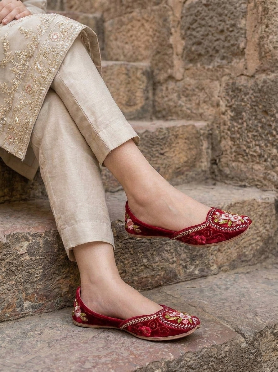 Leather Embroidered Khussa