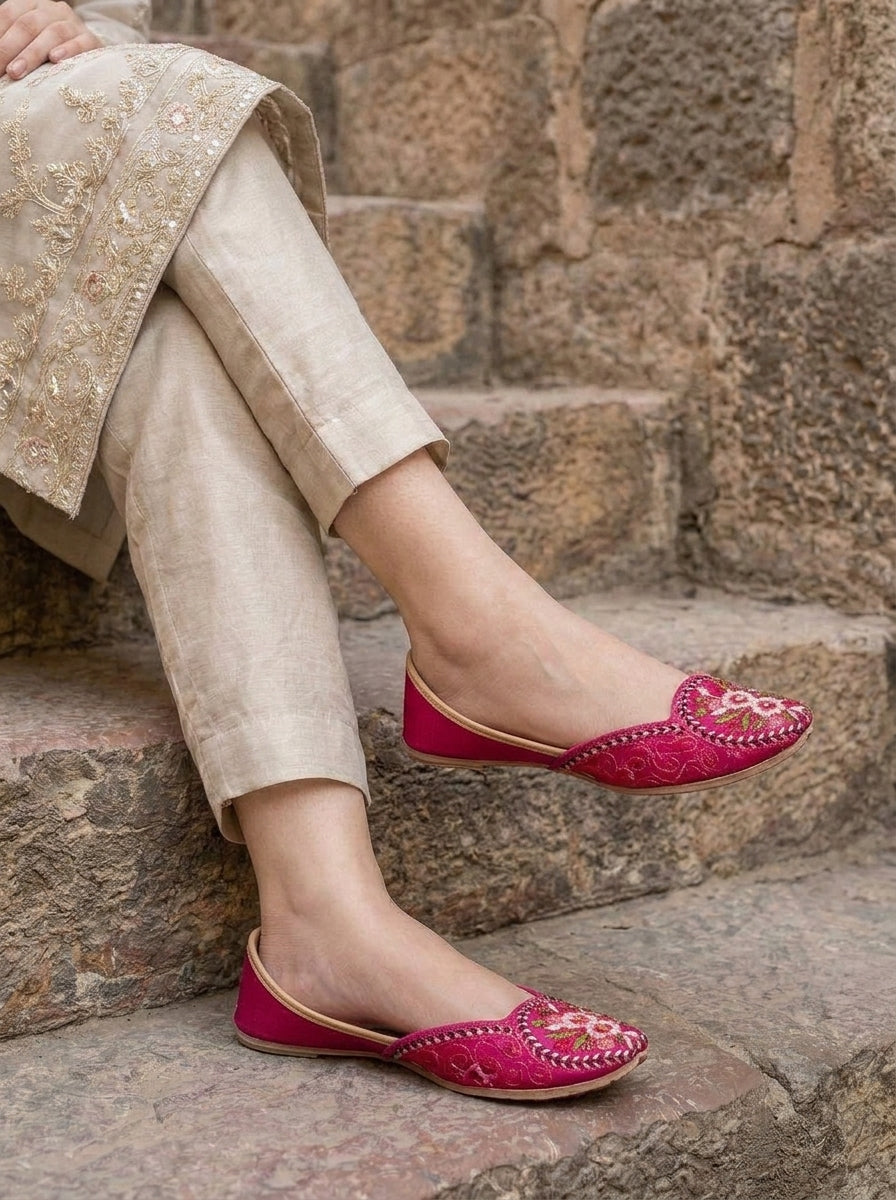 Leather Embroidered Khussa