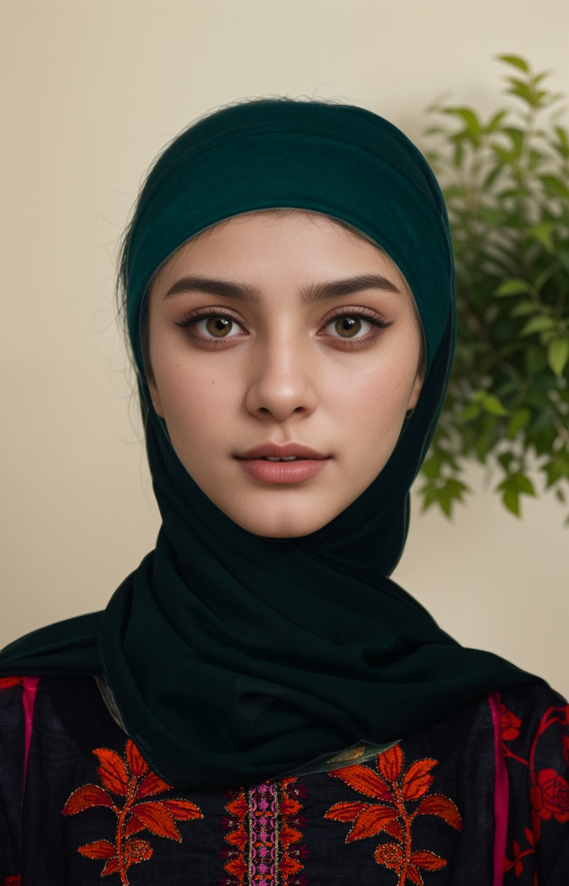 Sooti Ladies Scarf with Stitched Hijab cap