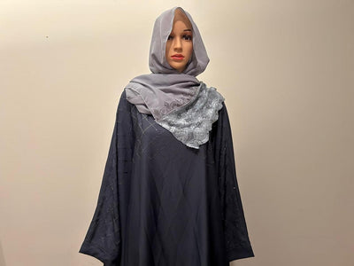 Plain Butterfly Abaya with Stone work