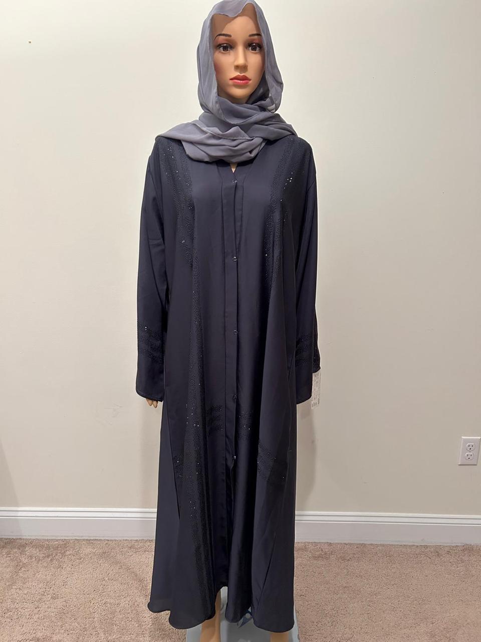 Elegant Abaya with stone work