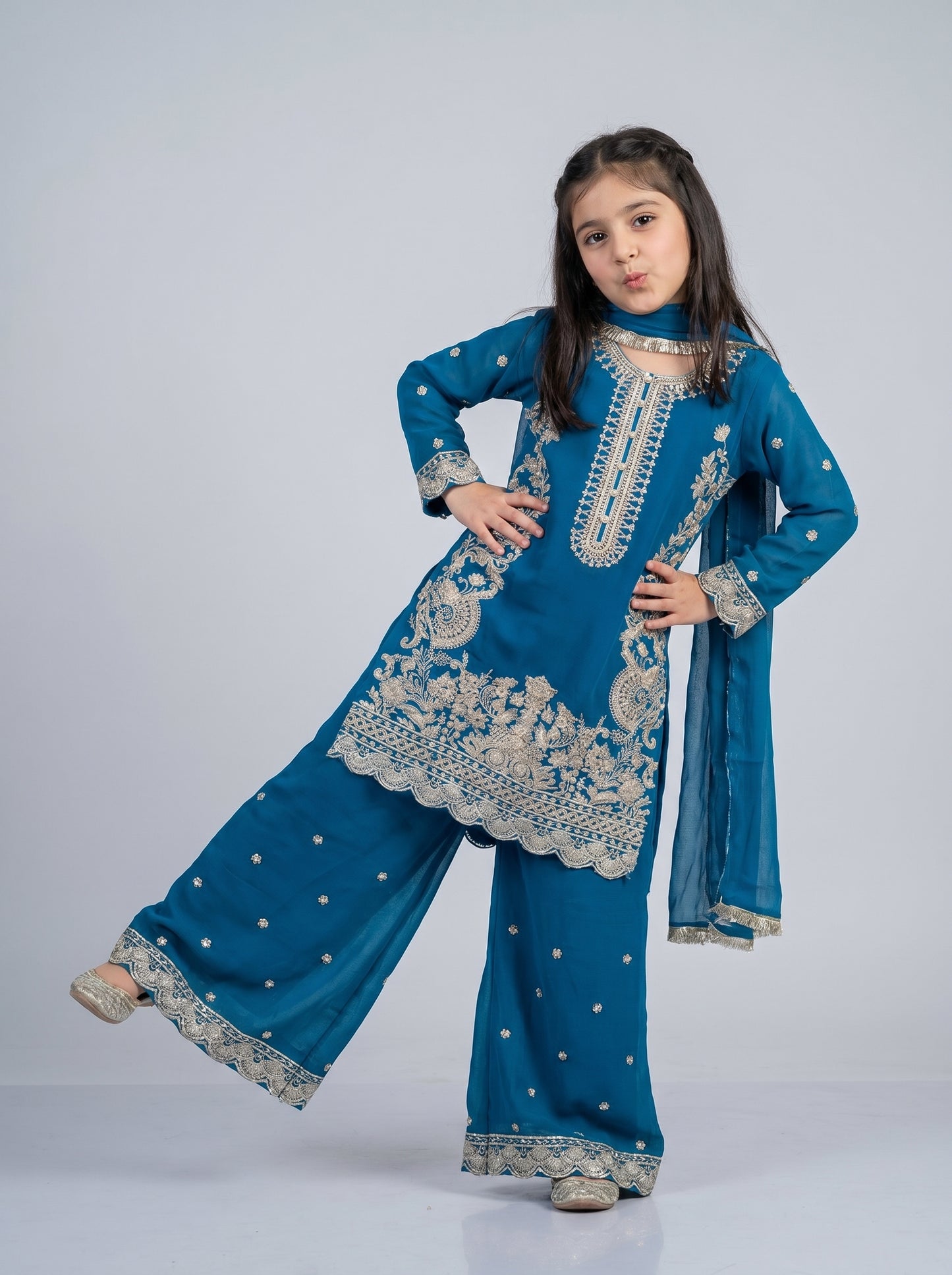 3 pcs Girls Party Wear Dress