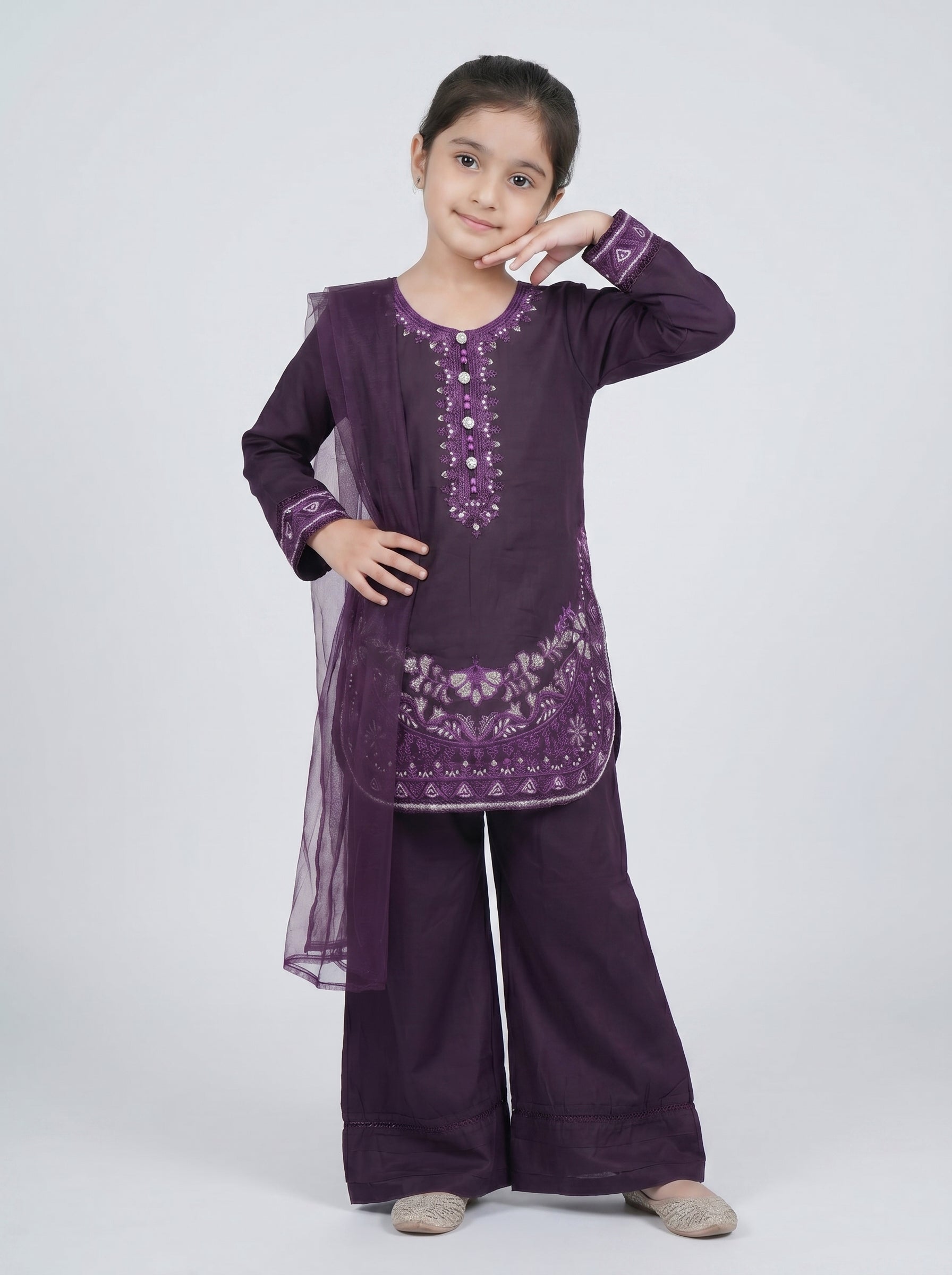 3 pcs kids cotton dress
