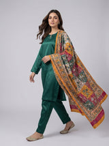 3 pc plain silk dress