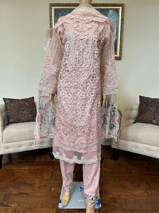 Maria B Embroidered Lawn suit 3pc