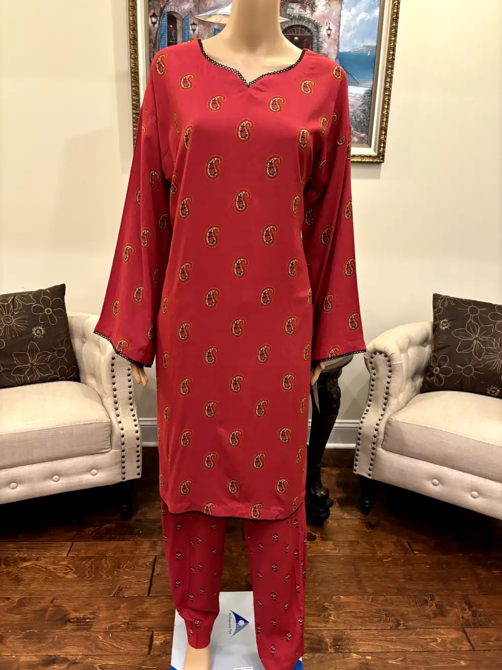 3Pc Nishat Linen Printed Shirt with Trousers and Dupatta